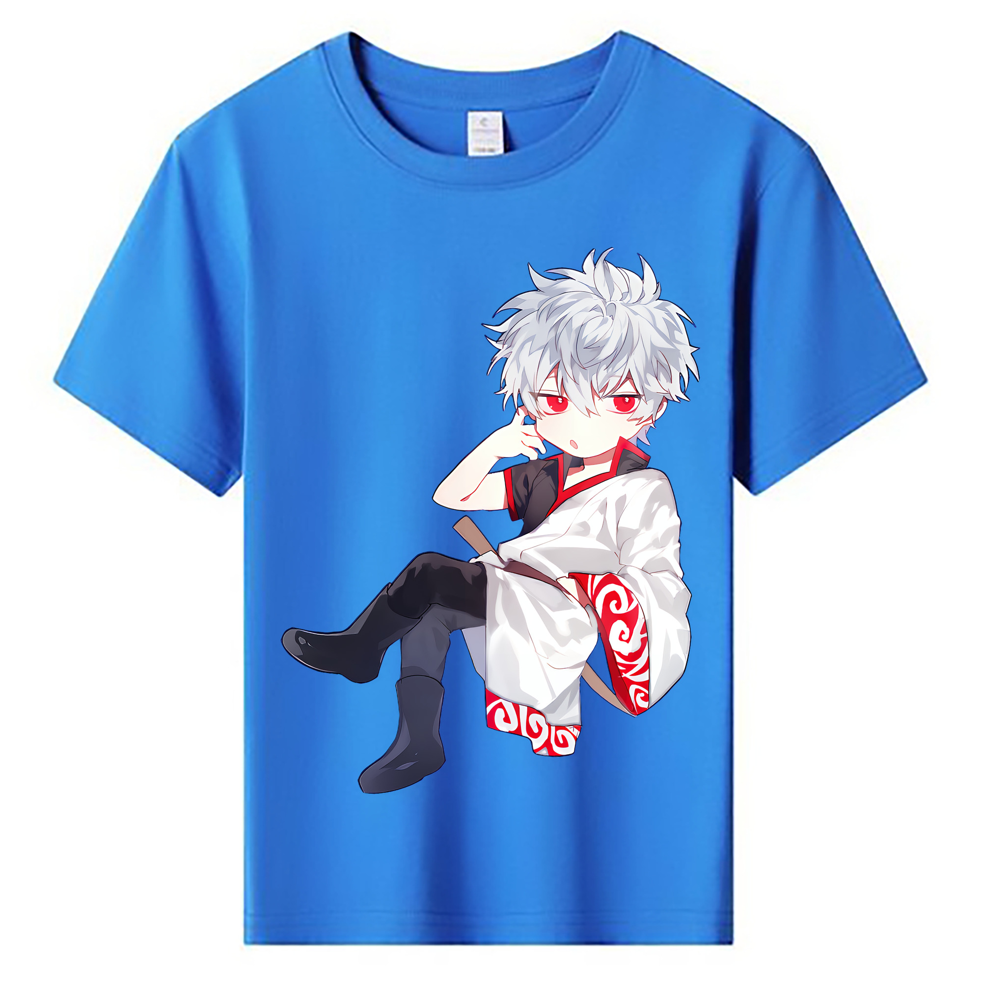 （画像用） ぎんたま 坂田銀時（さかたぎんとき） 神楽 志村新八（しむら しんぱち） GINTAMA Sakata Gintoki Kagura Shimura Shinpachi 綿100％キッズTシャツ（フロントプリント）